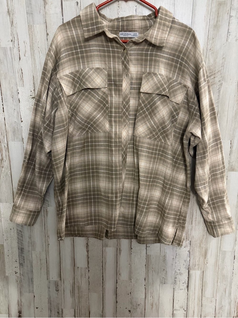 Arizona Jean Co Plaid Flannel Shirt – Women’s Large